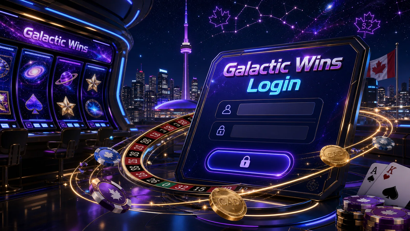 Galactic Wins Casino Login content banner