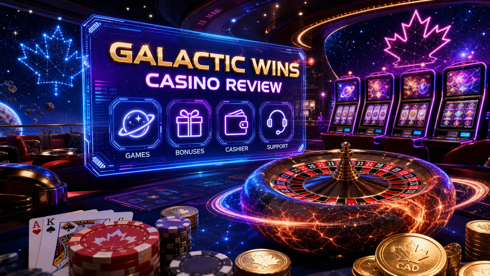Galactic Wins Casino Review content banner